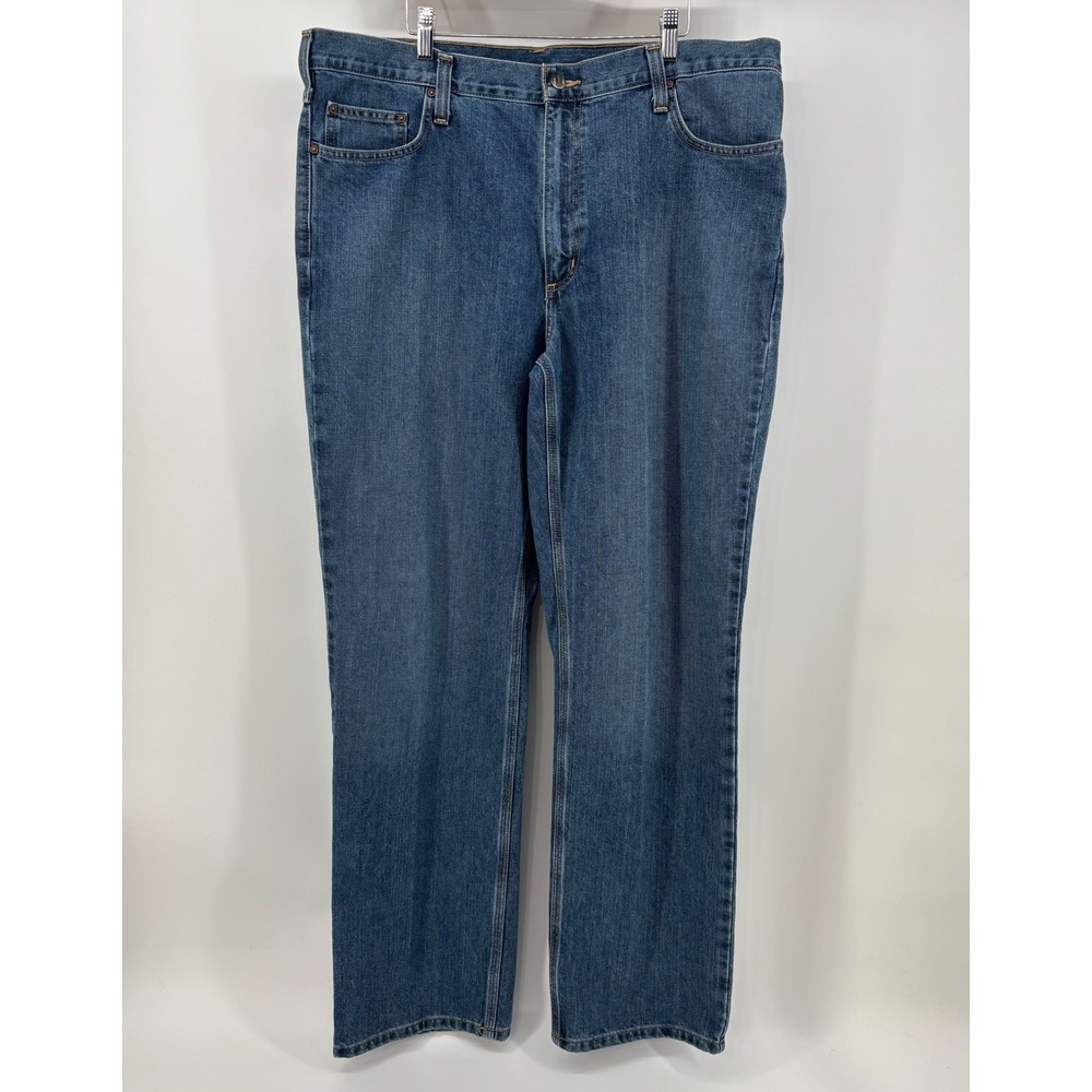 Carhartt Relaxed Fit Straight Leg Jeans Men's 40x34 Blue Denim Work Jeans